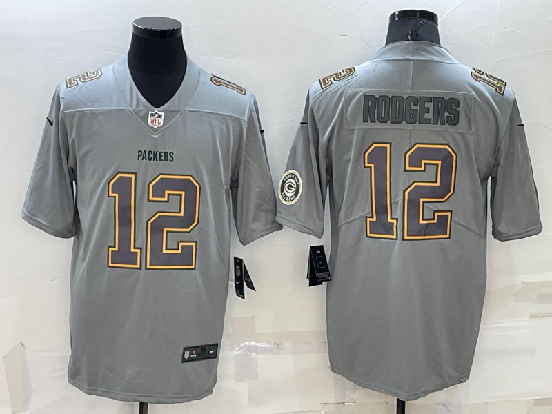 Cheap Men Green Bay Packers 12 Rodgers Grey 2022 Nike Limited Vapor Untouchable NFL Jersey